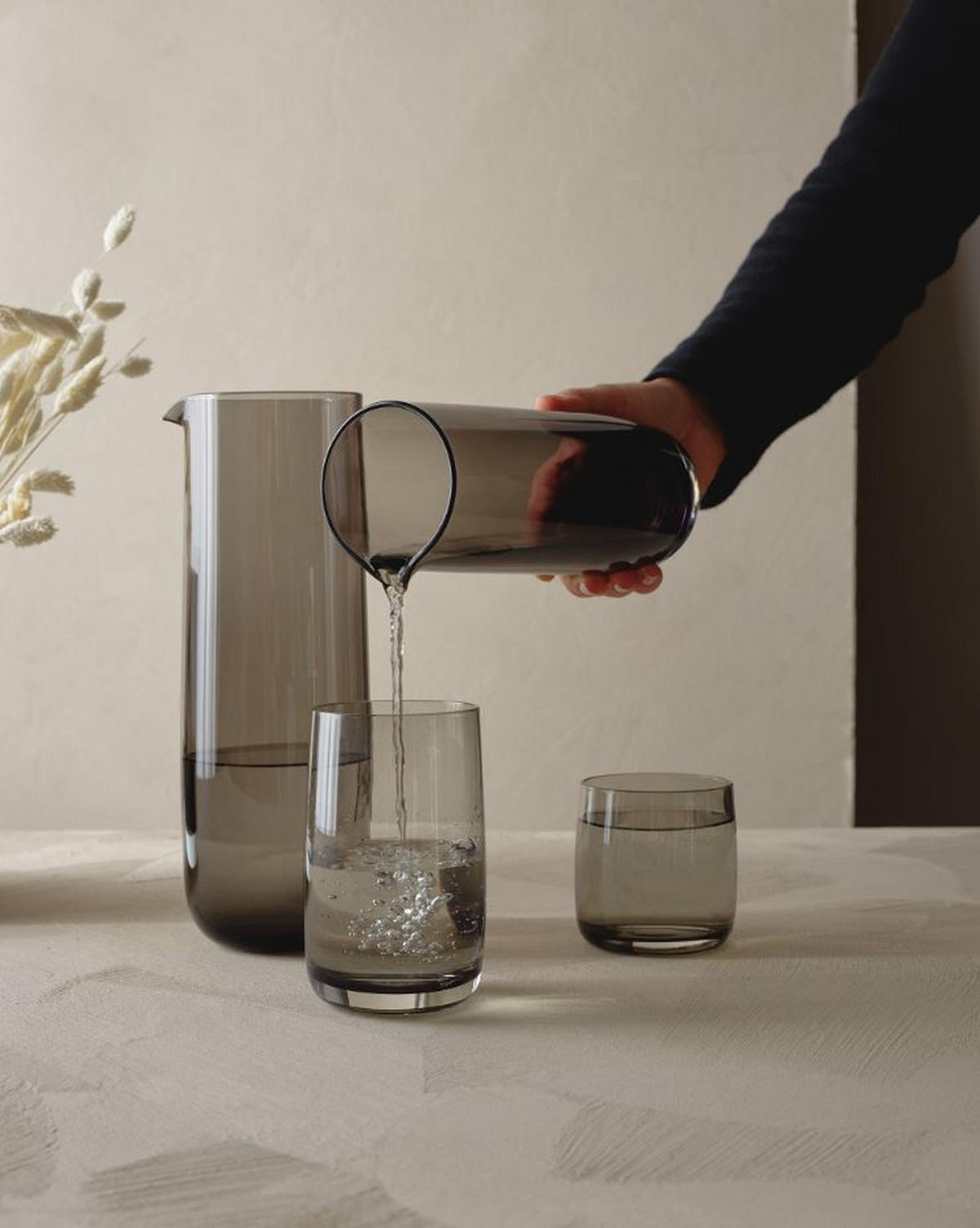 KARAFFE    - Dunkelgrau, Basics, Glas (8,5/22cm) - ASA