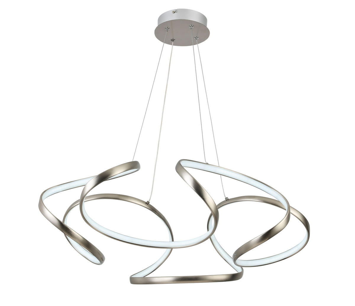 LED-HÄNGELEUCHTE 70/120 cm  - Silberfarben/Alufarben, Design, Kunststoff/Metall (70/120cm) - Ambiente