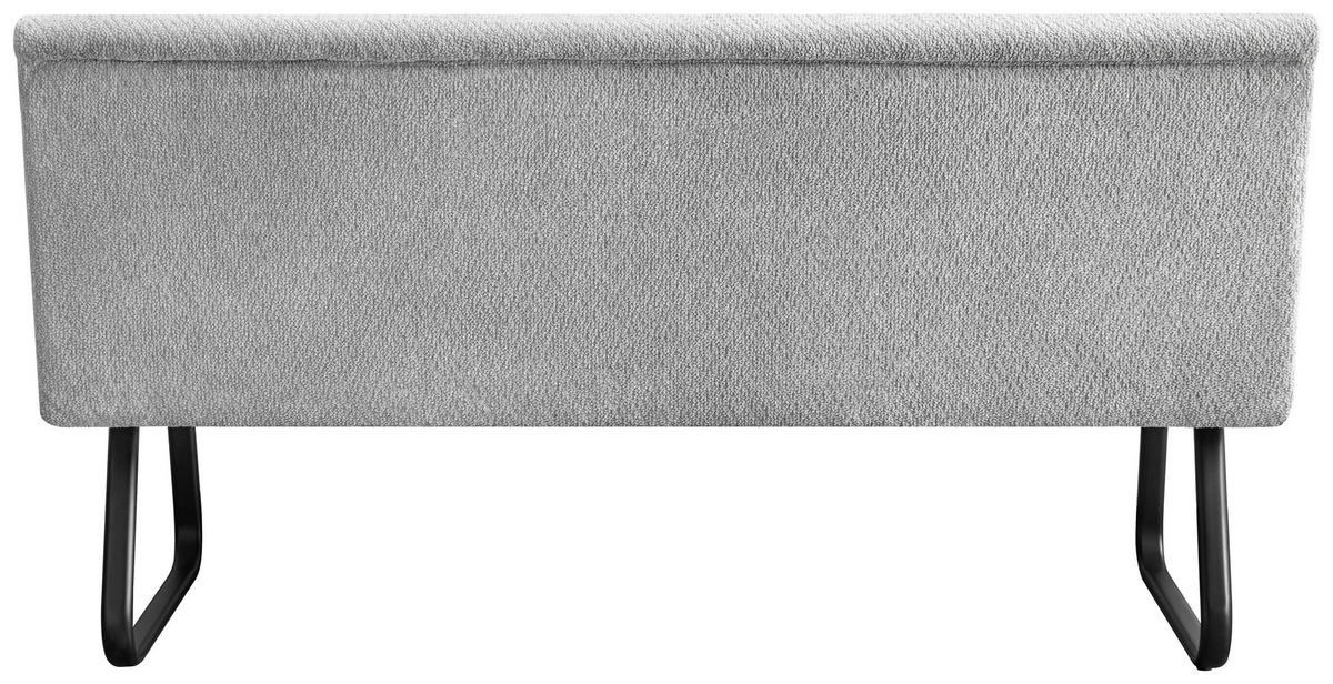 SITZBANK 160/86/61 cm Mikrofaser Grau  - Schwarz/Grau, Design, Textil/Metall (160/86/61cm) - Stylife