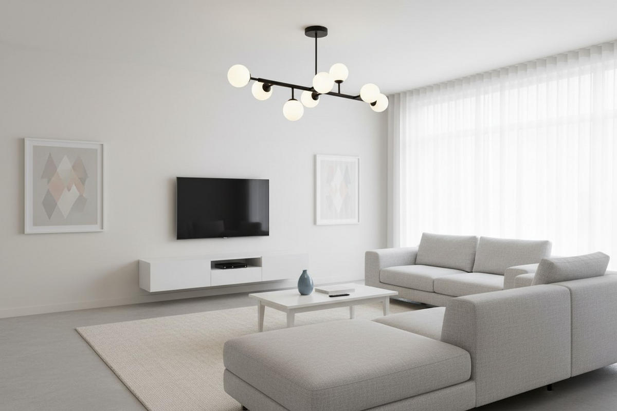 DECKENLEUCHTE    100/26/48 cm  - Weiß, Trend, Glas/Metall (100/26/48cm) - Novel