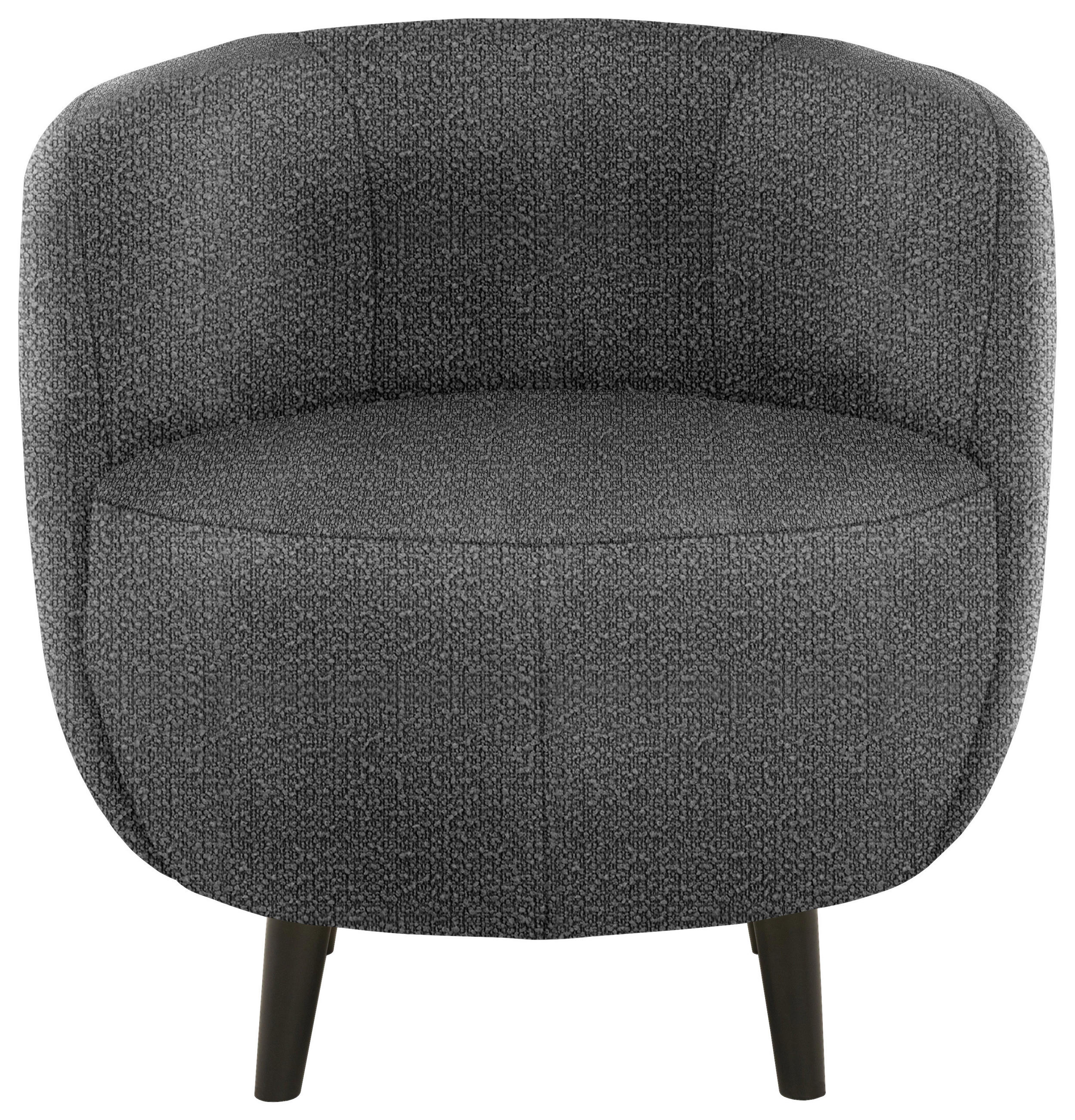 SESSEL Webstoff Grau    - Schwarz/Grau, Design, Holz/Textil (72/72/76cm) - LOOKS by W.Joop