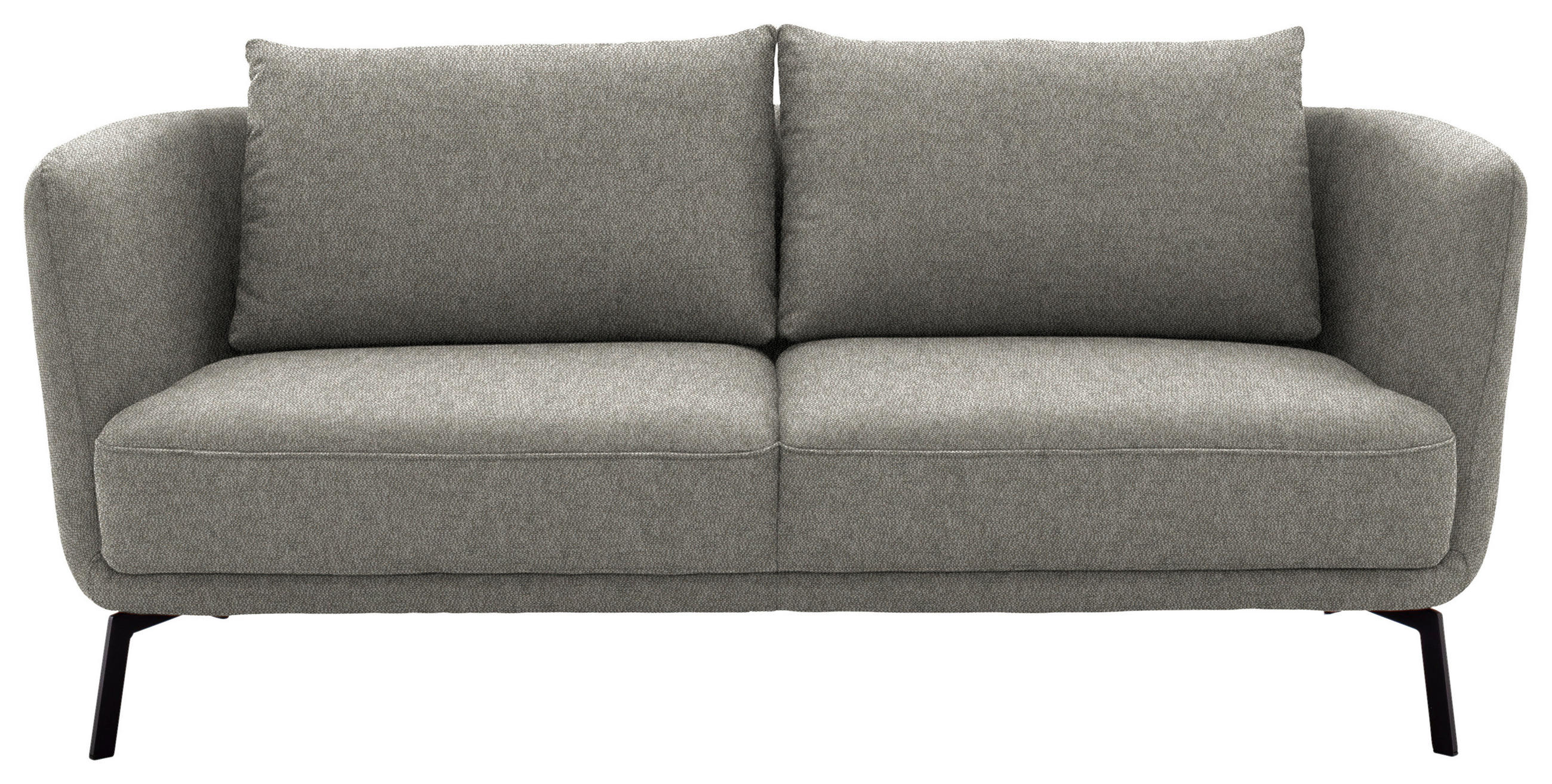 2,5-SITZER  in Flachgewebe Alufarben  - Schwarz/Alufarben, Design, Textil/Metall (190/71/91cm) - Schöner Wohnen