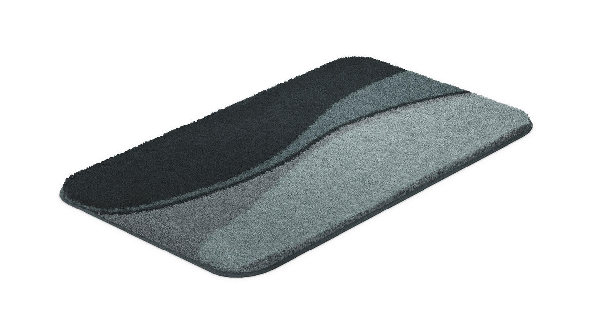 BADEMATTE Anthrazit 65/115 cm  - Anthrazit, Basics, Kunststoff/Textil (65/115cm) - Grund