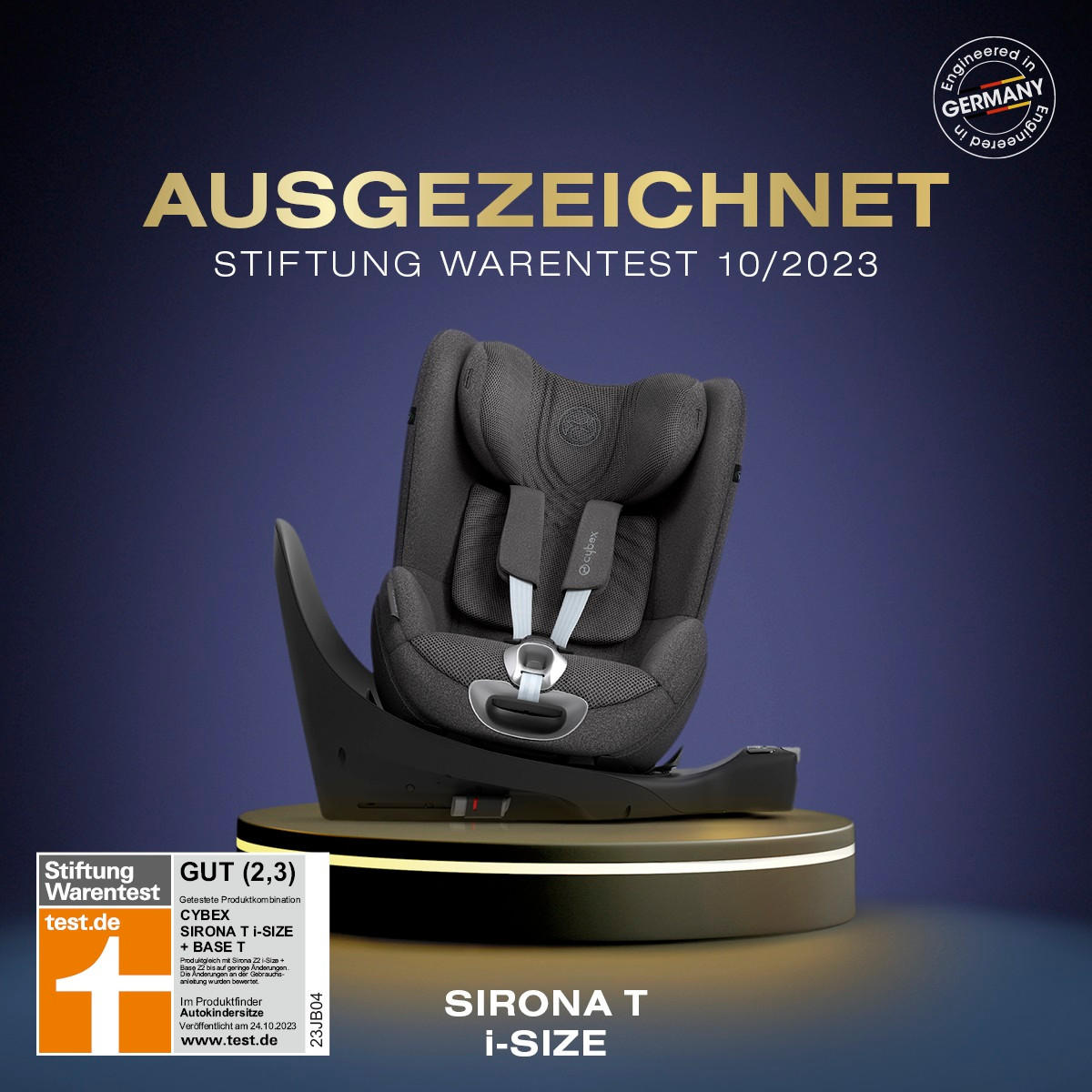 REBOARDER-KINDERSITZ Sirona T i-Size Plus  - Schwarz, Basics, Kunststoff/Textil (71,5/43/68cm) - cybex PLATINUM