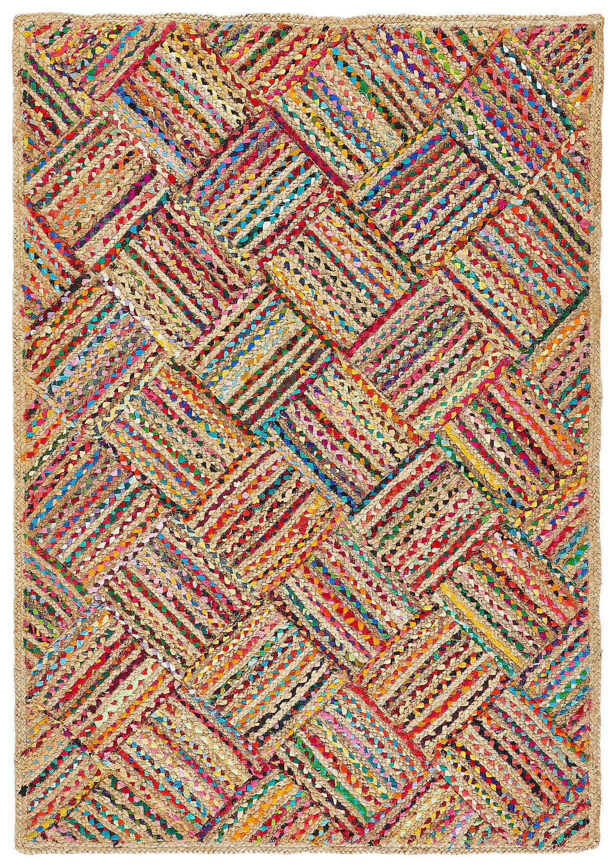 TKANÝ HANDRIČKOVÝ KOBEREC, 120/170 cm, viacfarebná - viacfarebná, Natur, textil (120/170cm) - Linea Natura