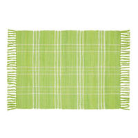 COVOR ȚESUT DE MÂNĂ    - verde, Basics, textil (60/90cm) - Boxxx