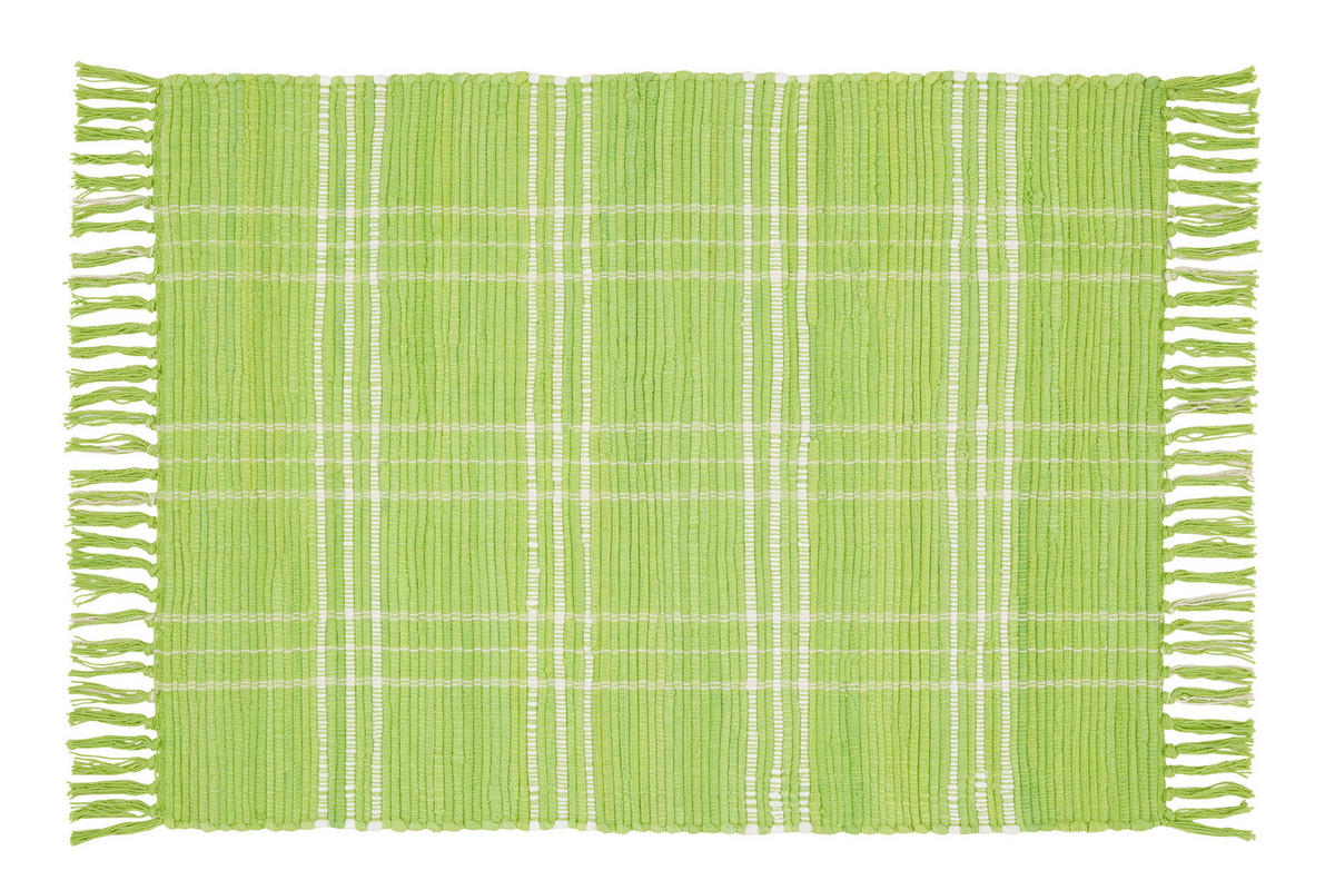 COVOR ȚESUT DE MÂNĂ    - verde, Basics, textil (60/90cm) - Boxxx
