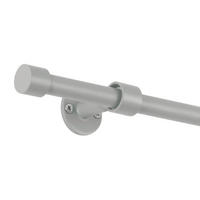 TYČ NA ZÁVĚSY S PŘÍSLUŠENSTVÍ   - černá, Basics, kov (280/8/3,3cm) - Homeware