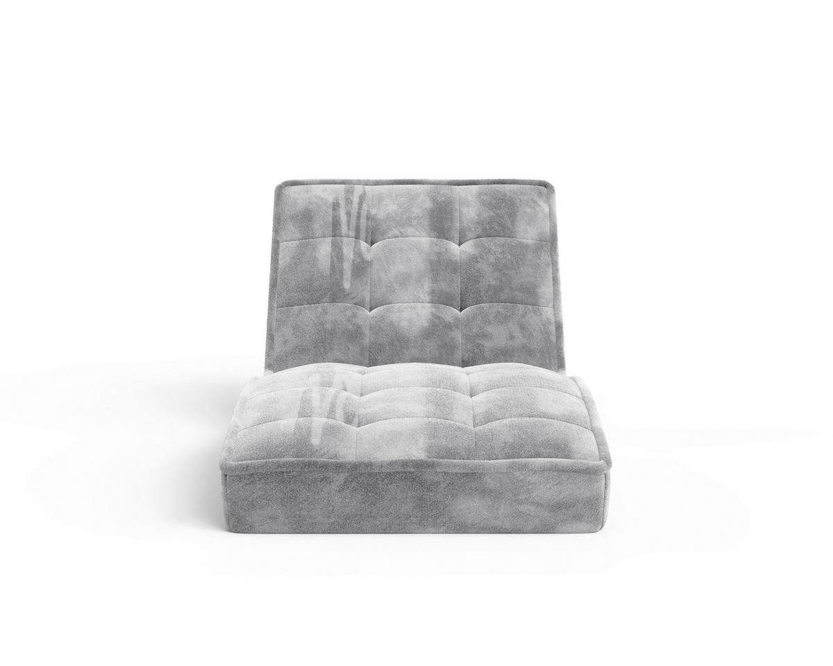 RELAXLIEGE Chenille Hellgrau  - Hellgrau/Schwarz, MODERN, Kunststoff/Textil (73/79/170cm) - Milino