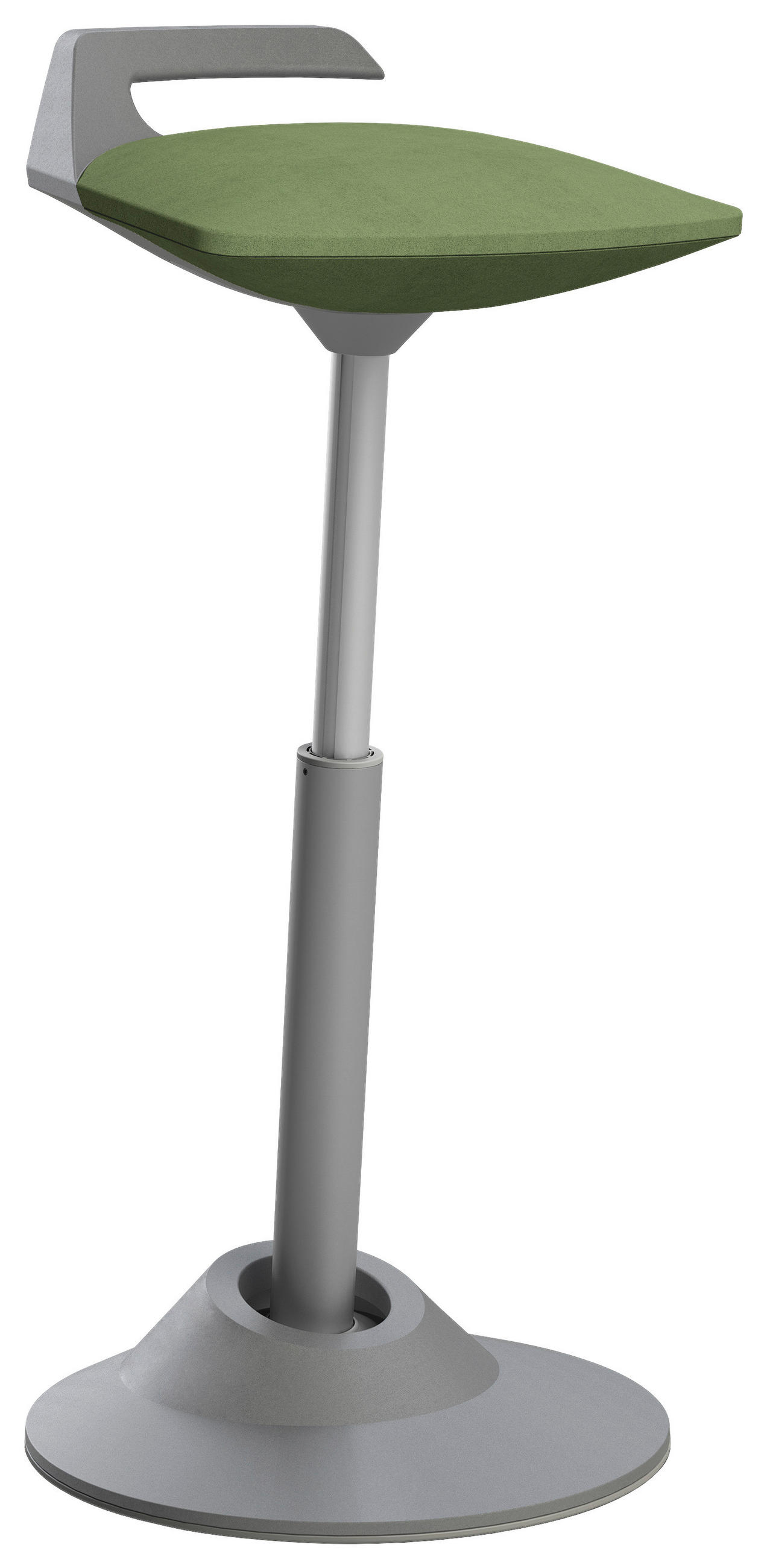 BÜROHOCKER 38/51-84/38 cm  - Grau/Grün, Basics, Textil/Metall (38/51-84/38cm) - Aeris