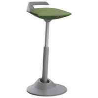 Bürohocker Mikrofaser Grau, Grün  - Grau/Grün, Basics, Textil/Metall (38/51-84/38cm) - Aeris