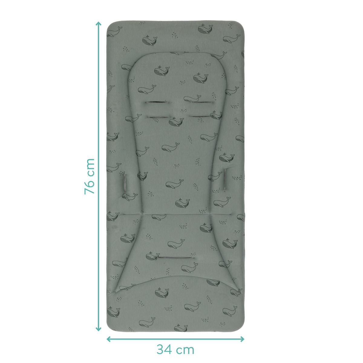 KINDERWAGENEINLAGE - Salbeigrün, Basics, Kunststoff/Textil (30/73cm) - Jimmylee