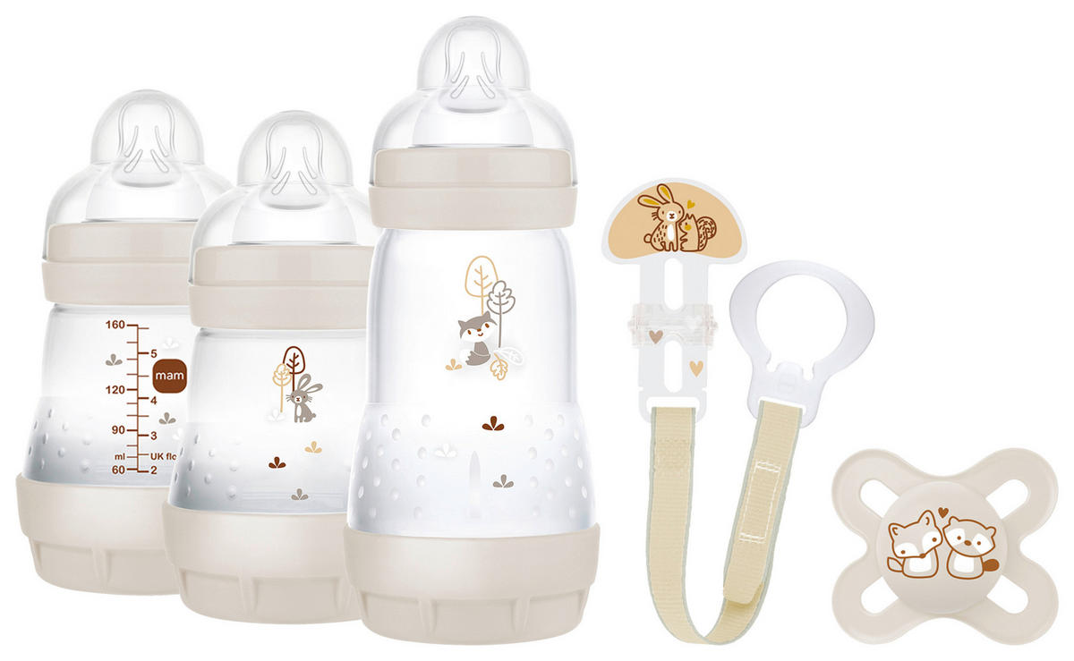 FLÄSCHCHENSET  - Beige, Basics, Kunststoff (21,6/23,3/7,4cm) - MAM