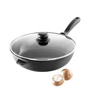 SCHMORPFANNE 28 cm Keramikbeschichtung - Klar/Edelstahlfarben, Basics, Glas/Kunststoff (28cm) - Homeware
