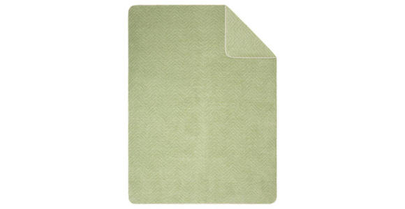 DECKE NAZCA 150/200 cm - Salbeigrün, Basics, Textil (150/200cm) - Novel