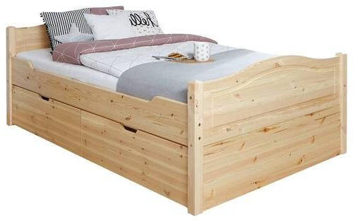 POSTEĽ S ÚLOŽNÝM PRIESTOROM 140/200 cm, prírodné farby - prírodné farby, Modern, drevo (140/200cm) - MID.YOU
