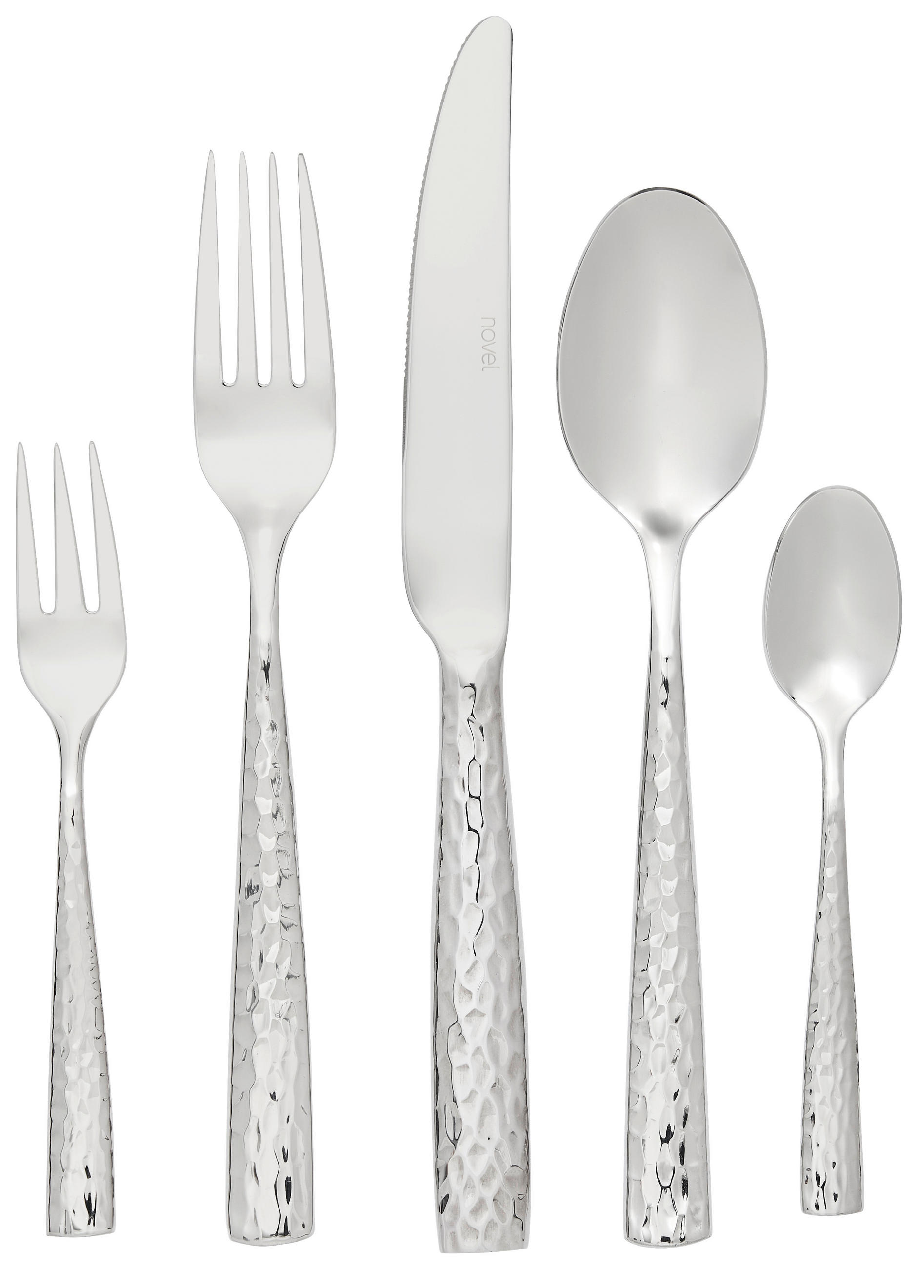 BESTECKSET 30-teilig Edelstahl  - Edelstahlfarben, KONVENTIONELL, Metall - Novel