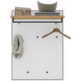 GARDEROBE 4-teilig  in 180/193/37 cm  - Eichefarben/Weiß, Design, Glas/Holz (180/193/37cm) - Dieter Knoll