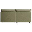 ECKSOFA Olivgrün Webstoff Zierkissen, Rückenkissen, Rücken echt  - Schwarz/Olivgrün, MODERN, Kunststoff/Textil (153/200cm) - Xora