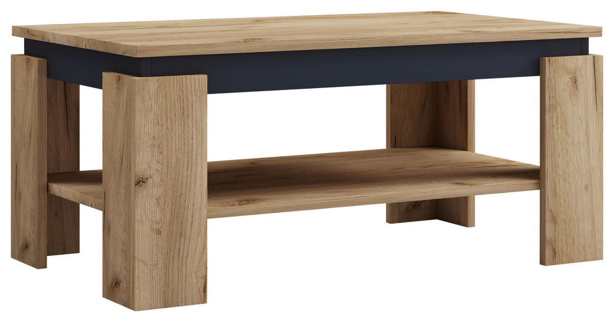 COUCHTISCH in Holzwerkstoff 90/53/41 cm  - Honigeiche/Schwarz, Modern, Holzwerkstoff (90/53/41cm) - MID.YOU