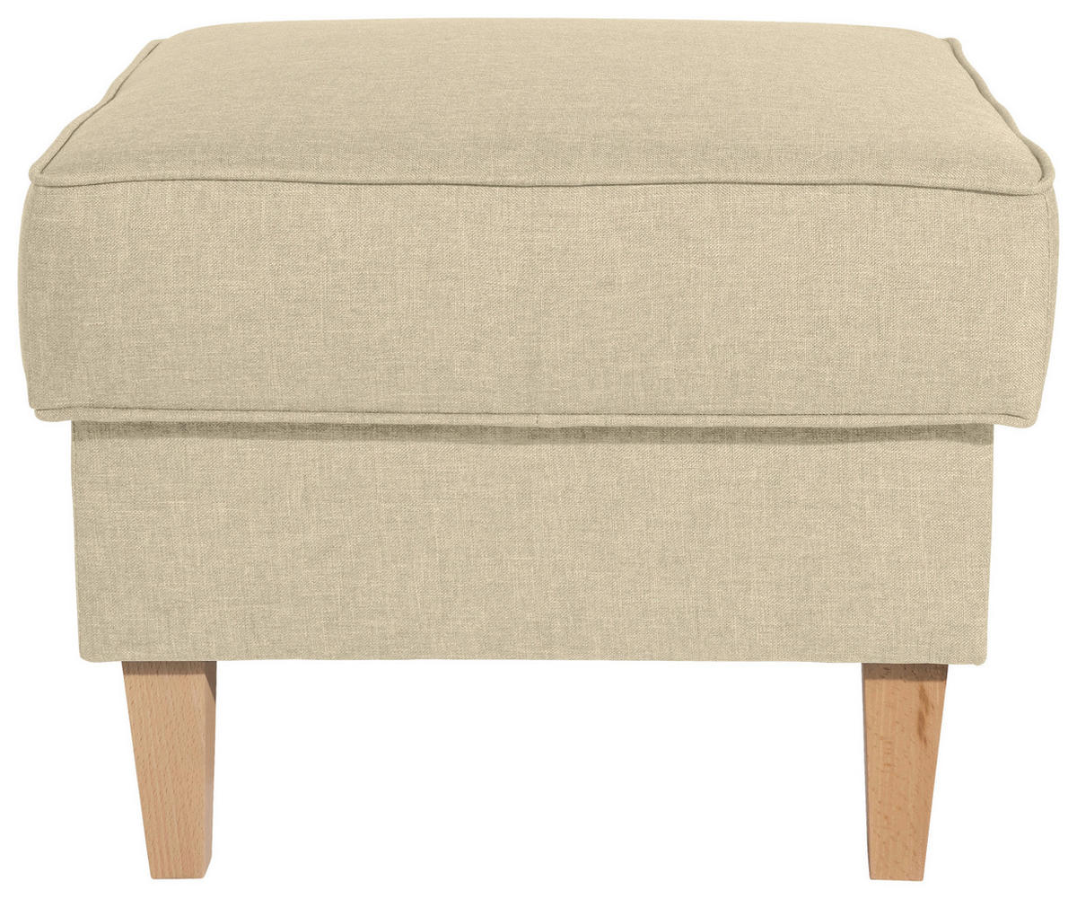HOCKER in Textil Beige  - Beige/Buchefarben, Modern, Textil (53/53/45cm) - Max Winzer
