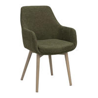 STOL MED ARMSTÖD     - ek Bianco/grön, Klassisk, metall/trä (55/88/61cm) - Rowico