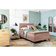 BOXSPRINGBETT 140/200 cm  in Rosa  - Schwarz/Rosa, Design, Textil/Metall (140/200cm) - Esposa