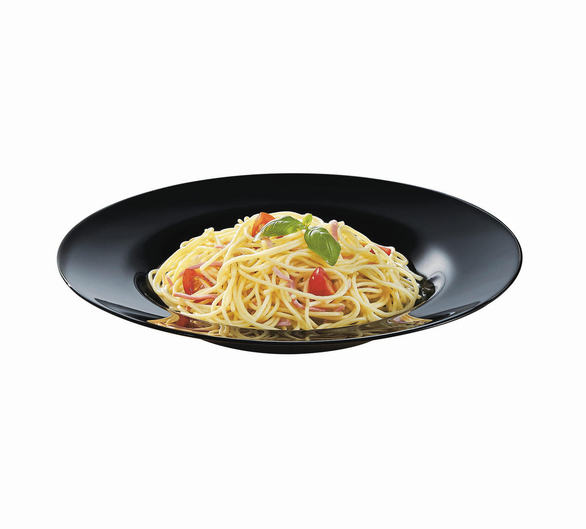 PASTATELLER 6-teilig Italien Party Schwarz  - Schwarz, Basics, Glas (5/29cm) - Creatable