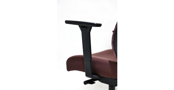 CHEFSESSEL  in Netzbespannung, Webstoff Schwarz, Aubergine  - Aubergine/Schwarz, Design, Kunststoff/Textil (70/120-130/61cm) - Novel