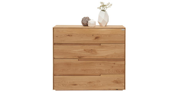 KOMMODE , 99,5/91/42 cm, 4 Schublade(n)  - Eichefarben, KONVENTIONELL, Holz (99,5/91/42cm) - Valnatura