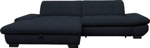 ECKSOFA in Mikrofaser Dunkelgrau  - Dunkelgrau/Schwarz, Design, Textil/Metall (198/290cm) - Xora