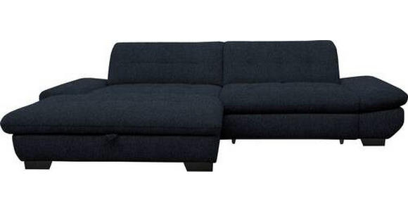 ECKSOFA in Mikrofaser Dunkelgrau  - Dunkelgrau/Schwarz, Design, Textil/Metall (198/290cm) - Xora