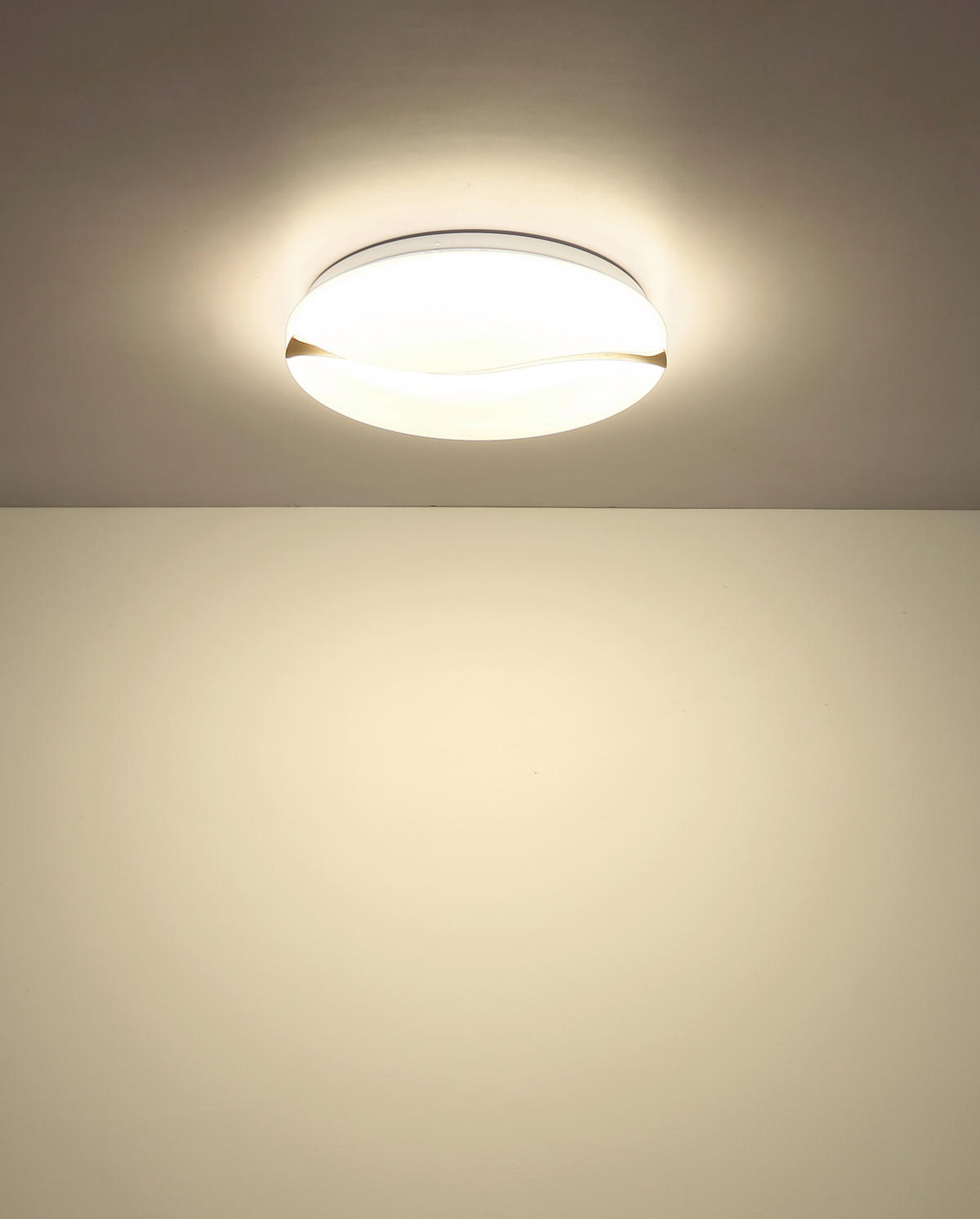 STROPNÍ LED SVÍTIDLO, 39/8 cm  - bílá/hnědá, Basics, kov/dřevo (39/8cm) - Globo