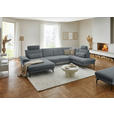 WOHNLANDSCHAFT  in Chenille, Flachgewebe Dunkelgrau  - Dunkelgrau/Schwarz, Design, Textil/Metall (180/344/208cm) - Dieter Knoll
