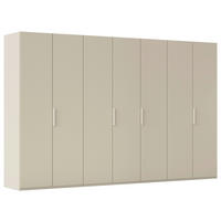 DREHTÜRENSCHRANK 350/223/61 cm,  in Champagner, 7-türig  - Champagner, Basics, Holzwerkstoff/Metall (350/223/61cm) - Novel
