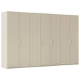 DREHTÜRENSCHRANK 350/235/61 cm,  in Champagner, 7-türig  - Champagner, Basics, Holzwerkstoff/Metall (350/235/61cm) - Novel