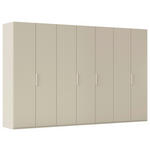 DREHTÜRENSCHRANK 350/223/61 cm,  in Champagner, 7-türig  - Champagner, Basics, Holzwerkstoff/Metall (350/223/61cm) - Novel