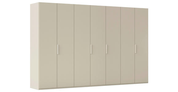 DREHTÜRENSCHRANK 350/235/61 cm,  in Champagner, 7-türig  - Champagner, Basics, Holzwerkstoff/Metall (350/235/61cm) - Novel
