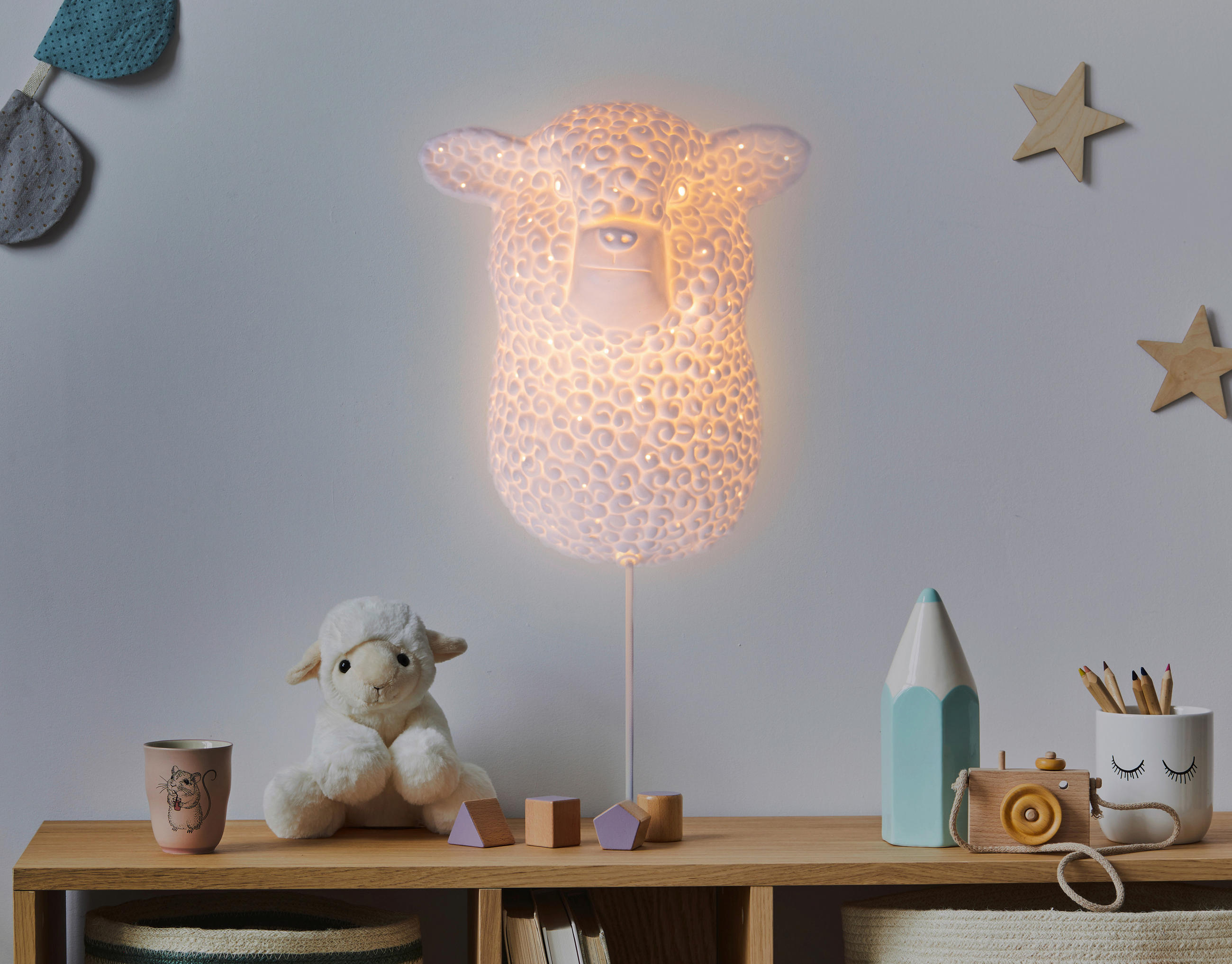 VÄGGLAMPA Ralf 22,5/25/18 cm   - vit, Trend, keramik (22,5/25/18cm)