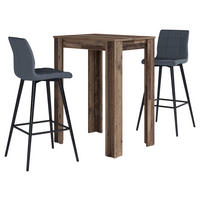 TISCHGRUPPE Anthrazit, Schwarz, Alteiche  - Alteiche/Anthrazit, MODERN, Textil/Metall (80/104/60cm) - MID.YOU