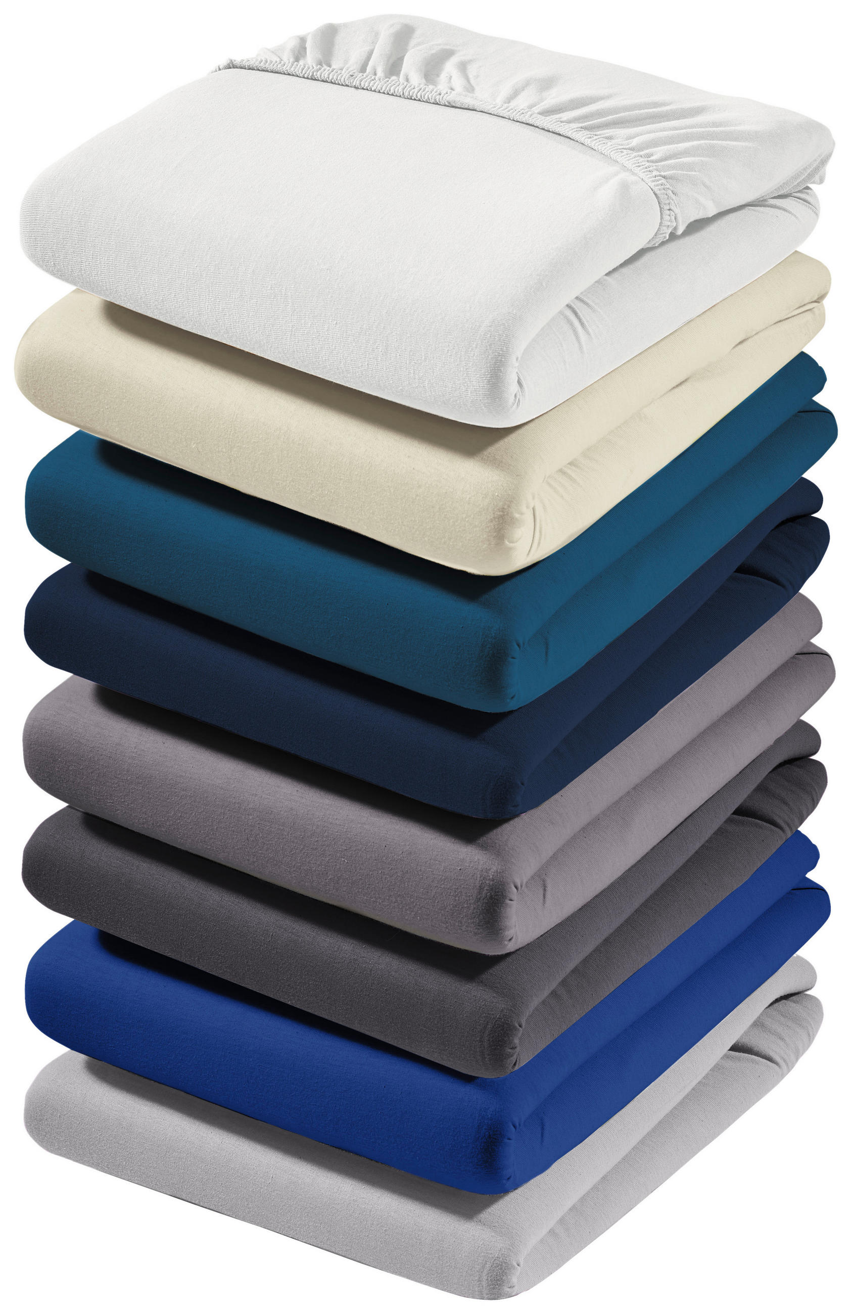 SPANNBETTTUCH FLORENTANO Jersey  - Hellgrau, Basics, Textil (100/200cm) - Bio:Vio