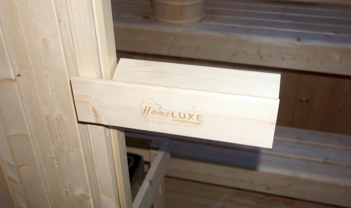 INFRAROTKABINE für 4-6 Personen Lahti  - Fichtefarben, KONVENTIONELL, Holz (198/181,5/202,2cm) - Sanotechnik