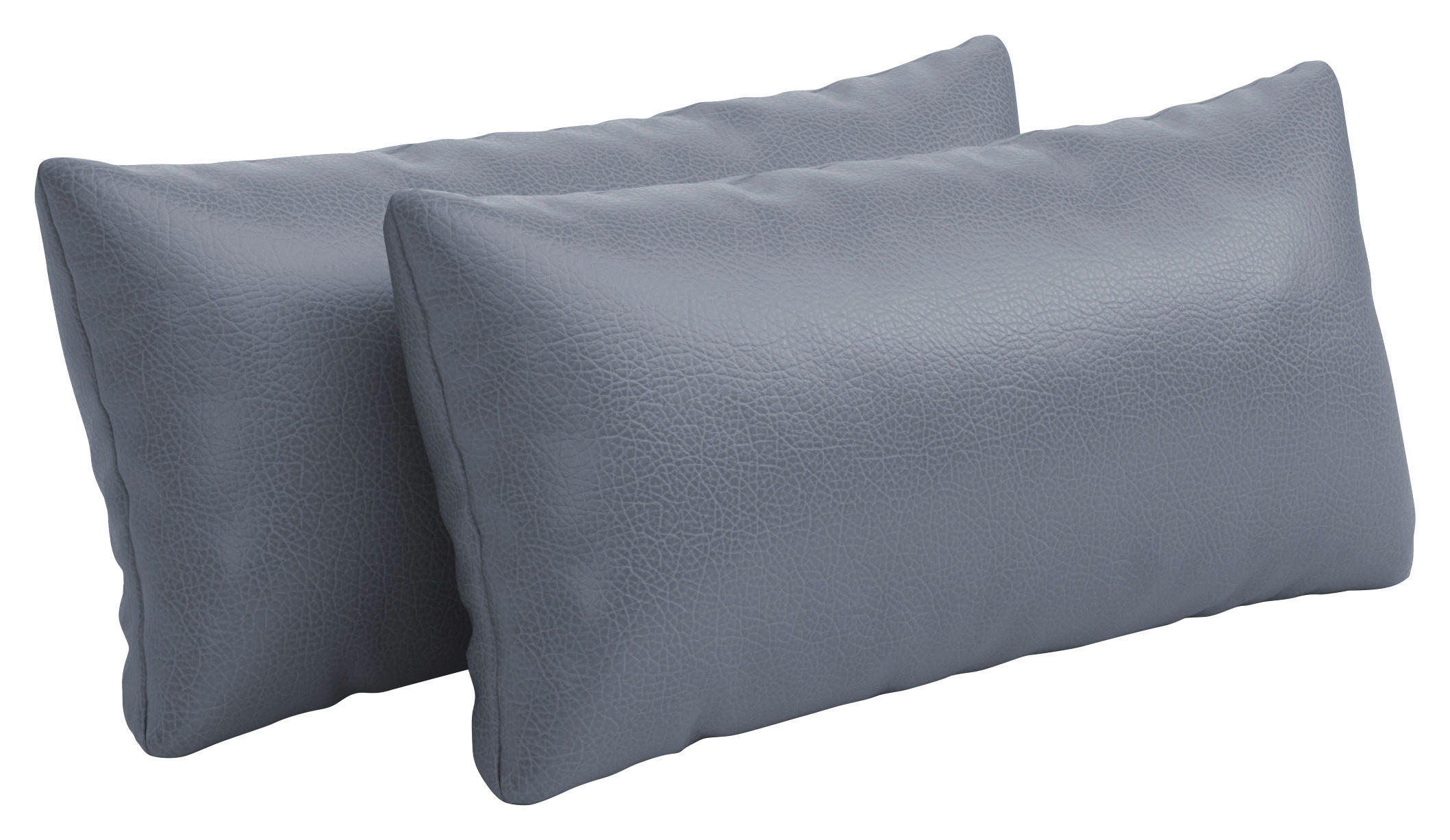 NIERENKISSEN - Graublau, Konventionell, Leder (65/25cm) - Sit & More
