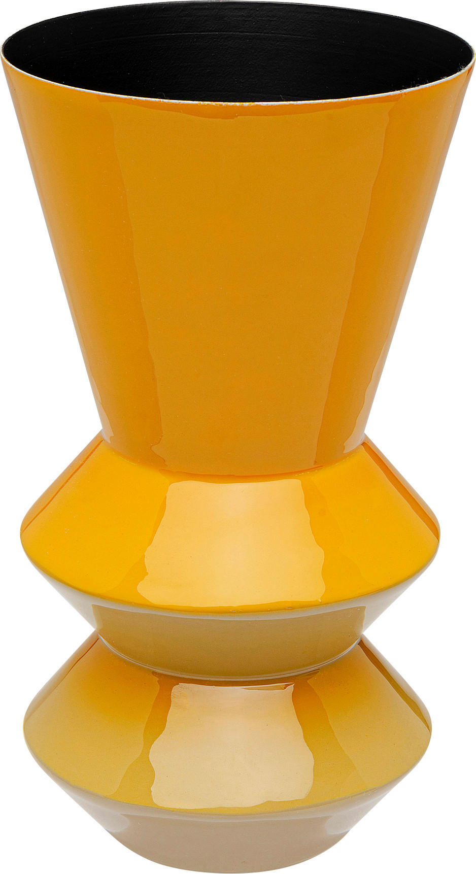 VASE  - Gelb, Basics, Metall (13/35/13cm) - Kare-Design