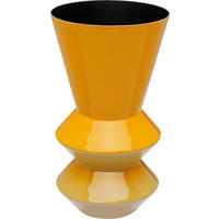 VASE  - Gelb, Basics, Metall (13/35/13cm) - Kare-Design