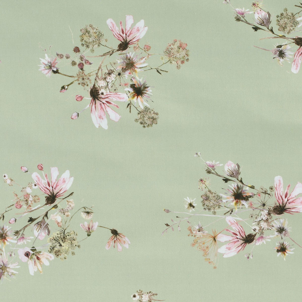 BETTWÄSCHESET Satin 160/210 cm  65 cm/100 cm  - Mintgrün, Basics, Textil (160/210cm) - Ambiente