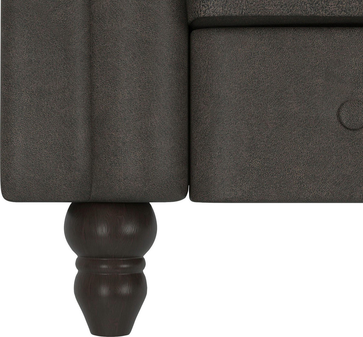 SCHLAFSOFA FIRENZE in Mikrofaser Anthrazit Vintage, Skandinavisch, Modern  - Anthrazit/Schwarz, Basics, Holz/Textil (236/83/87cm) - Livetastic