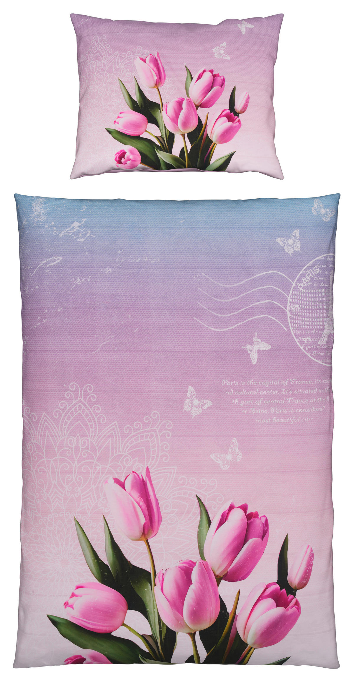 POSTELJINA SALUT PARIS 140/200 cm saten višebojna  - višebojna, Trendi, tekstil (140/200cm) - Esposa