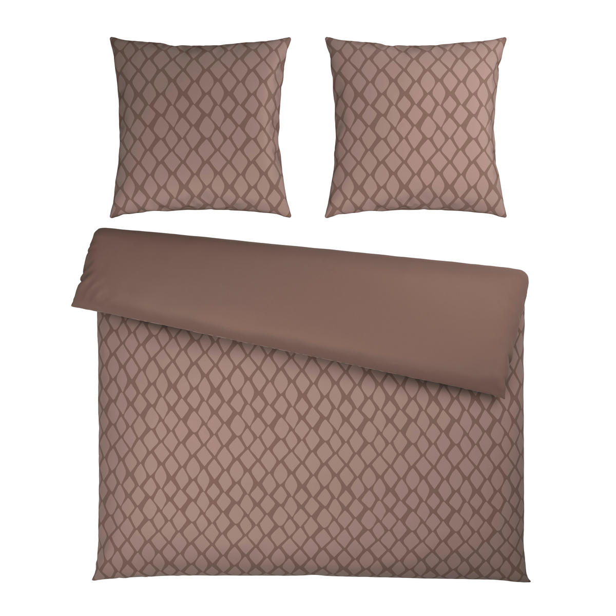 WENDEBETTWÄSCHE SNAKO Satin 200/200 cm  - Taupe, Design, Textil (200/200cm) - Dieter Knoll