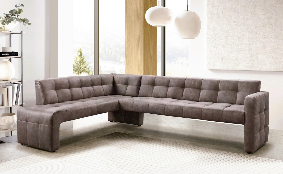 ECKBANK 265/197 cm  in Braun  - Schwarz/Braun, MODERN, Holz/Holzwerkstoff (265/197cm) - Livetastic